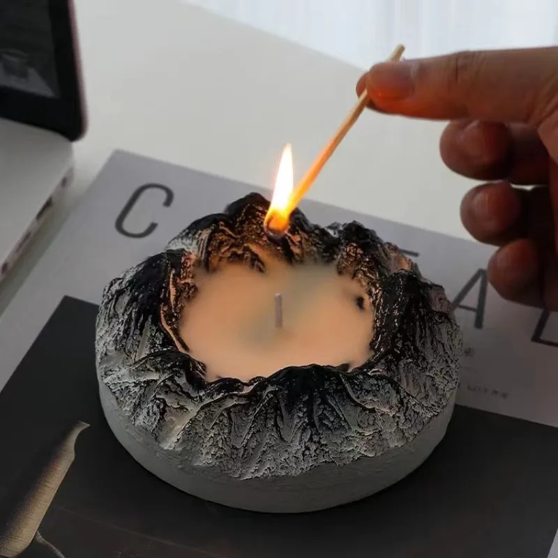Kreatív Vulkanikus Kőzet Illatos Gyertya SoyWax Illatos Füstmentes Aroma Alacsony Hőmérsékletű Romantikus Olaj Illatos Születésnapi Gyertya