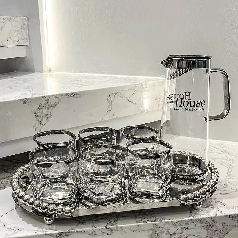 Fény Luxus High-end Pohár Víz Csésze Fogantyú Háztartási Tea Csésze Tálca hőálló Csésze Készlet